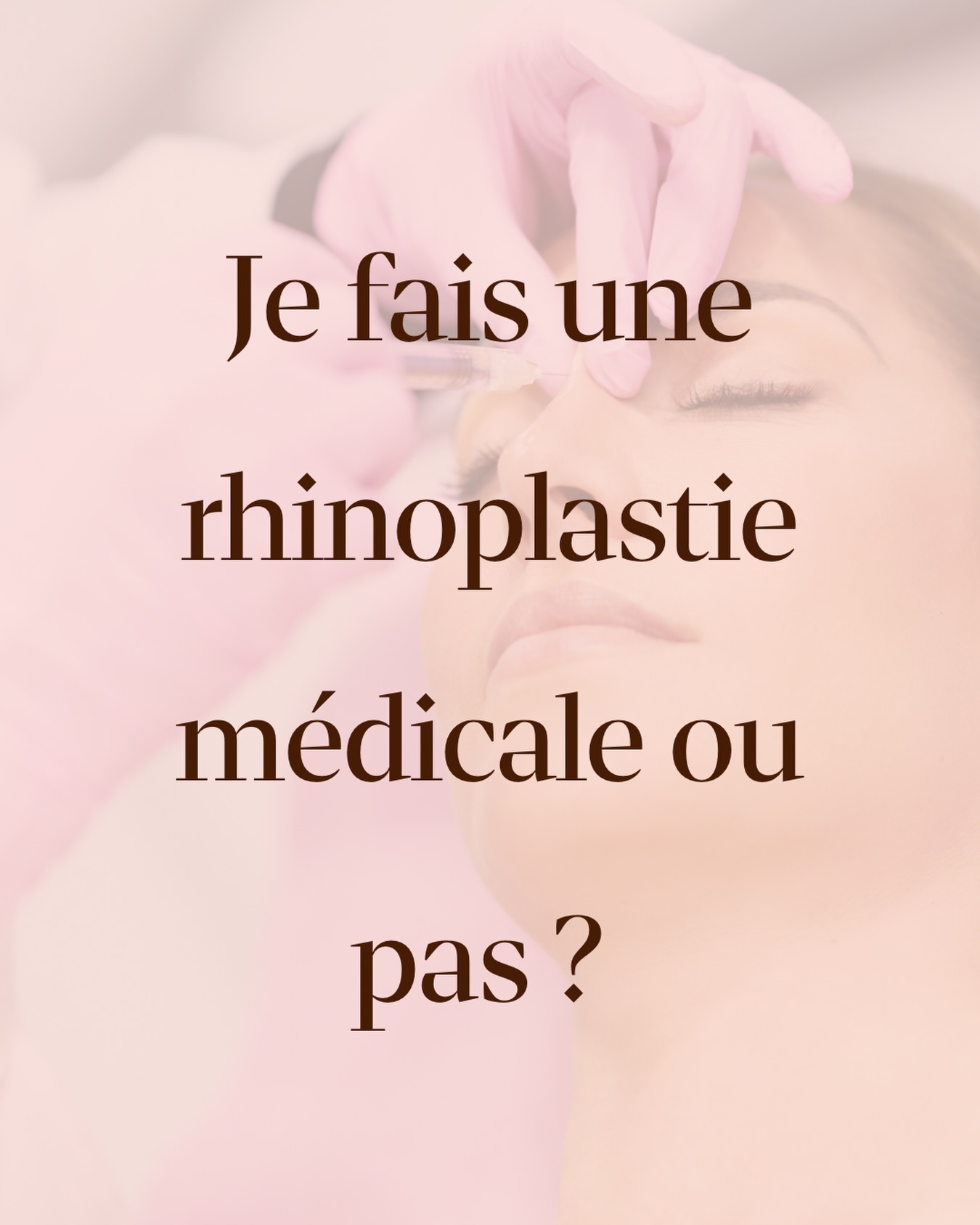Cette publication explique les indications et limitations de la rhinoplastie médicale.